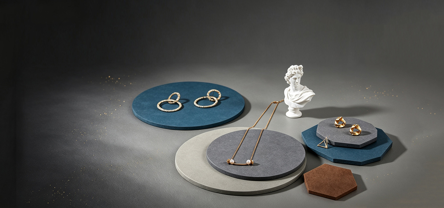 Junyimei velvet jewelry pouch and box set