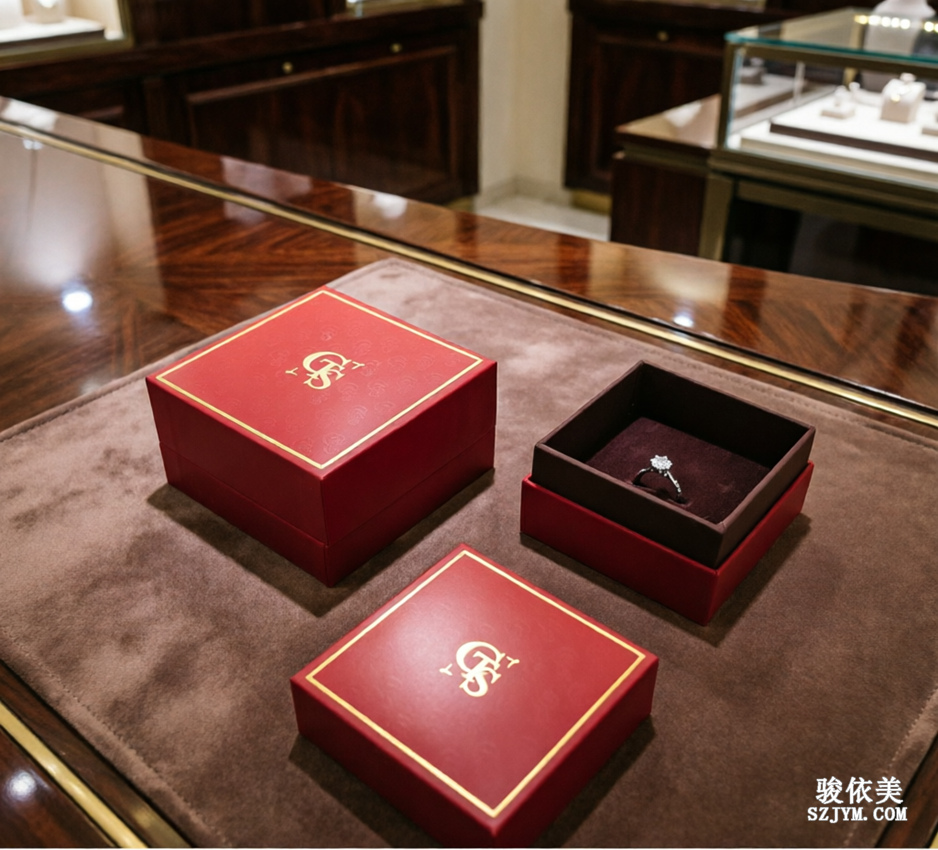 红盒钻饰项链戒指 奢华闪耀尽显尊贵 SH62
